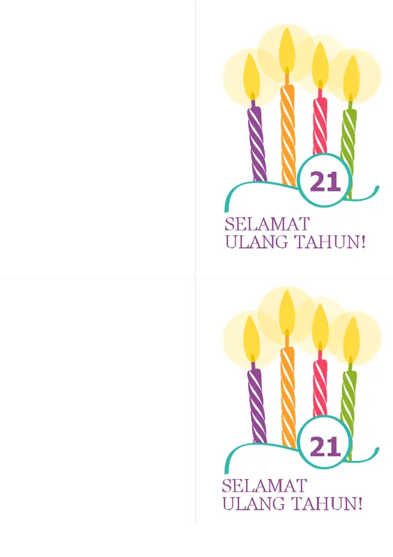 Kartu ulang tahun dengan pencapaian (2 per halaman, untuk kertas Avery 8315) modern-simple