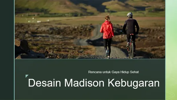 Desain Madison kebugaran modern bold