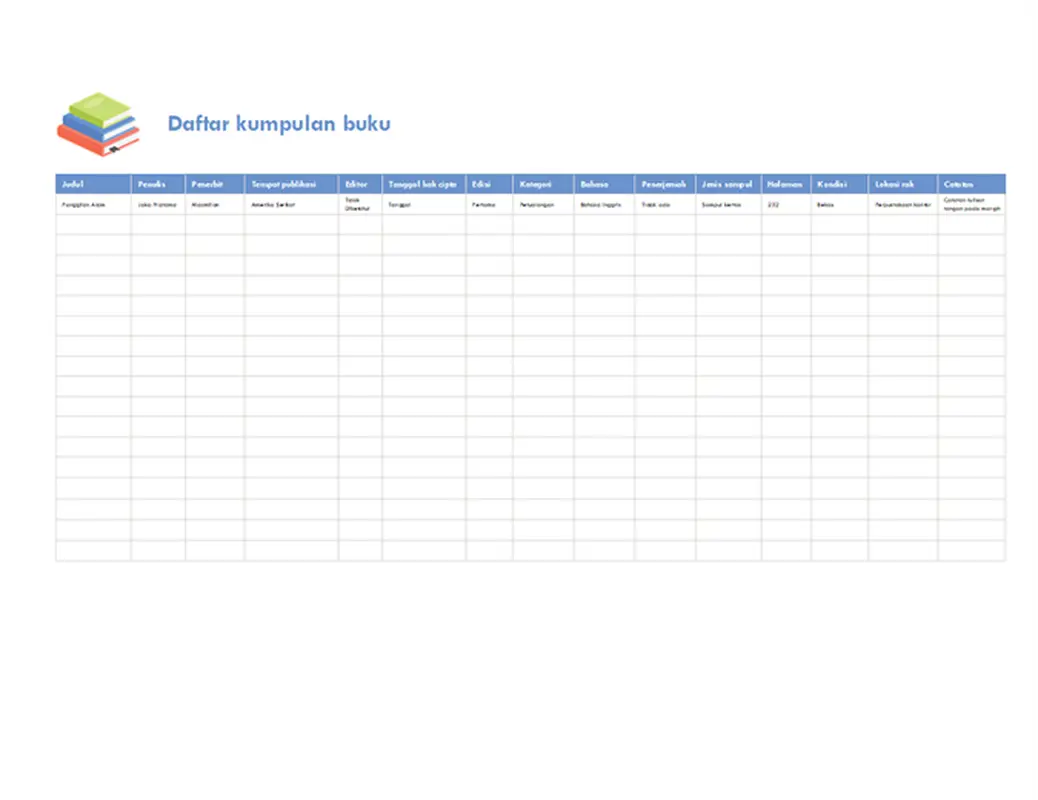 Daftar kumpulan buku modern simple