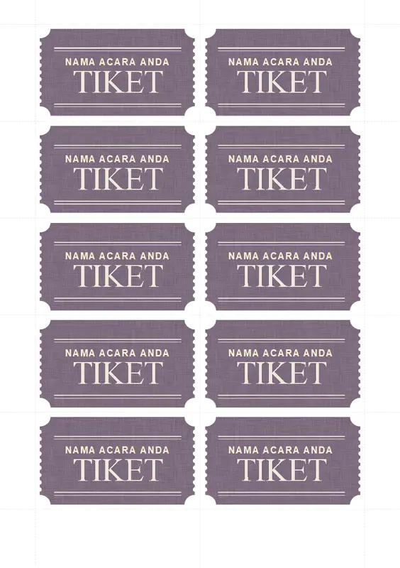 Tiket dasar (10 per halaman) vintage retro