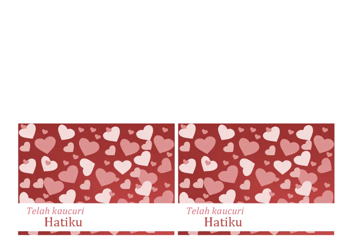Kartu Valentine red whimsical-color-block