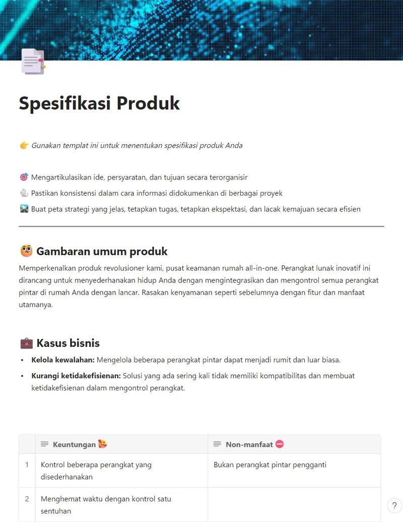 Spesifikasi Produk