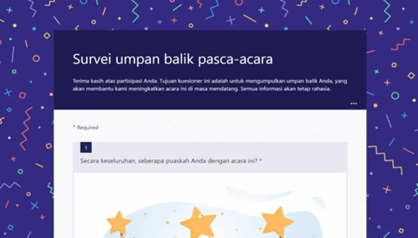 Survei umpan balik pasca-acara blue