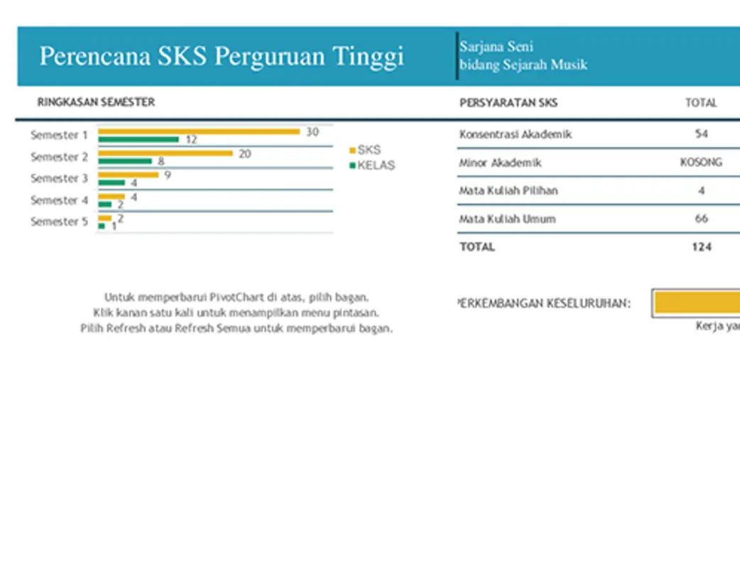 Perencana SKS perguruan tinggi blue modern-simple