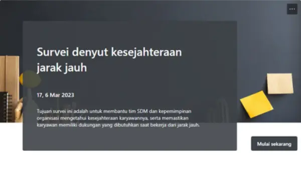 Survei denyut kesejahteraan jarak jauh gray