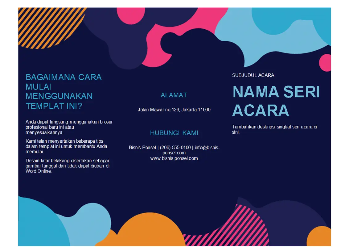 Brosur acara cerah  modern-color-block