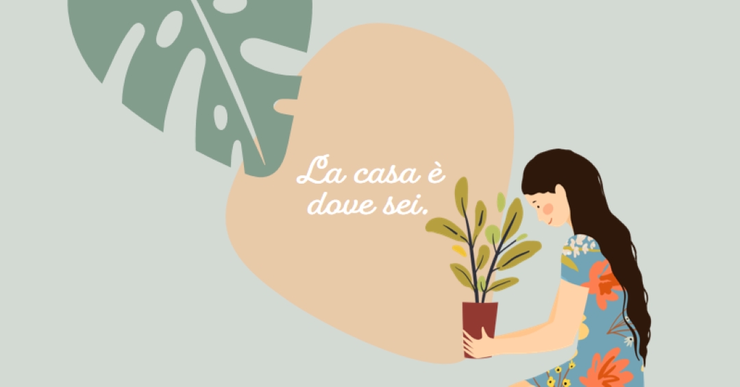 La casa è ovunque ti trovi gray organic-simple