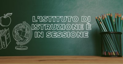 L'istituto di istruzione è in sessione green modern-simple