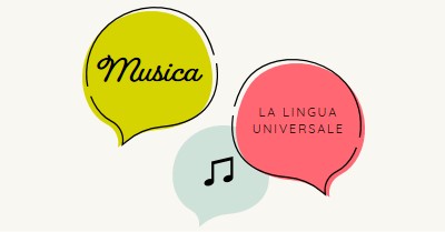Lingua musicale white whimsical-line