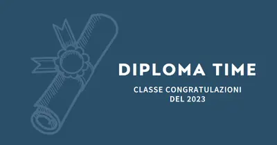 Il tuo diploma blue modern-simple