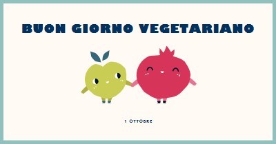 Buon giorno vegetariano white whimsical-line