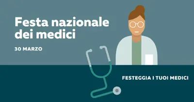 Festa nazionale dei medici blue modern-color-block
