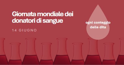 Giornata mondiale dei donatori di sangue red modern-bold