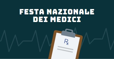 Oggi è la festa del medico nazionale blue modern-simple