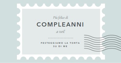 Compleanno meraviglioso blue modern-simple