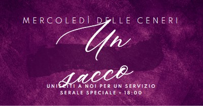 Messa mercoledì delle ceneri purple modern-simple