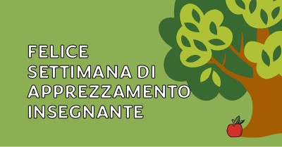 Felice settimana di apprezzamento per l'insegnante green whimsical-color-block