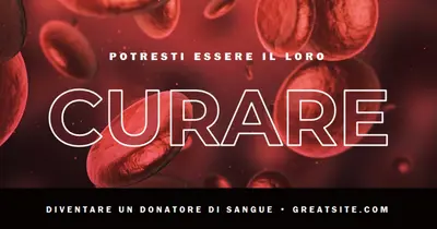 Diventare un donatore di sangue red modern-simple