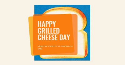 Happy Grilled Cheese Day orange modern-bold