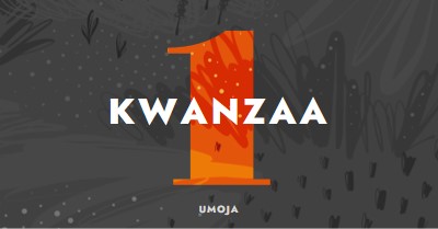 Festeggia il primo giorno di Kwanzaa gray organic-simple