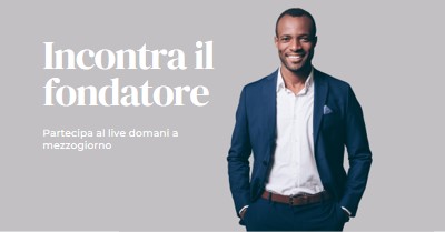 Incontra il fondatore gray modern-simple