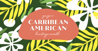 Onorare il patrimonio caraibico americano green organic-simple
