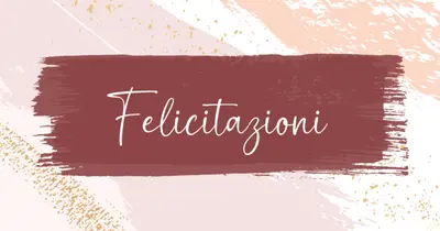 Congratulazioni semplici pink organic-simple