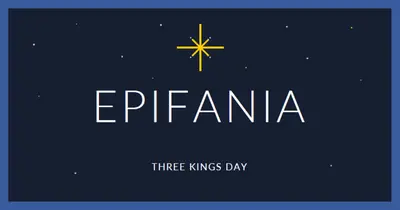 Osservazione dell'Epifania blue modern-simple