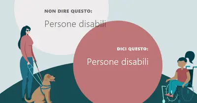 Supportare le persone con disabilità green modern-color-block