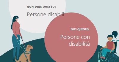 Supportare le persone con disabilità green modern-color-block