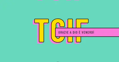 Grazie a Dio è venerdì yellow modern-bold