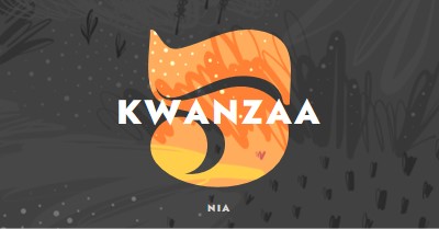 Festeggia il quinto giorno di Kwanzaa gray organic-simple