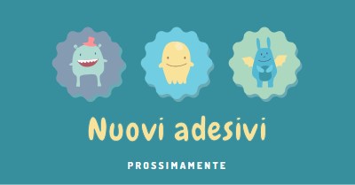 Nuovi adesivi presto disponibili blue whimsical-color-block