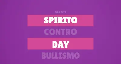 Alzati contro il bullismo purple modern-bold