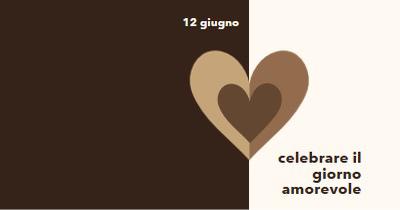 Festeggia il giorno dell'amore brown modern-simple