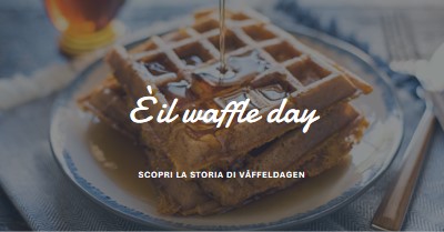 È il waffle day blue modern-simple