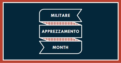 Celebrare il mese dell'apprezzamento militare blue modern-simple