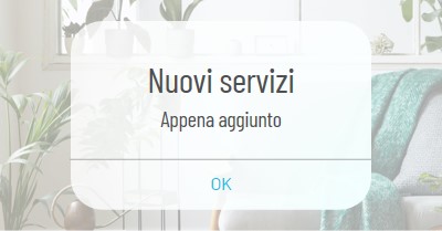 Notifica del servizio white modern-simple