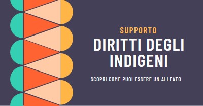 Sostenere i diritti degli indigeni blue modern-color-block