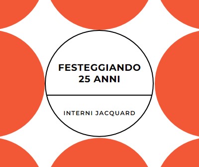 Festeggiando 25 anni orange modern-geometric-&-linear