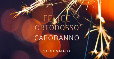 Felice Anno Nuovo Ortodosso black modern-simple