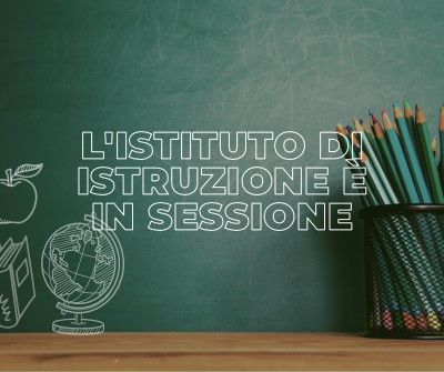 L'istituto di istruzione è in sessione green modern-simple