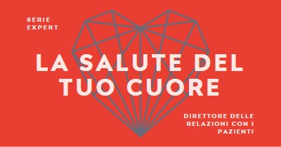 Salute del cuore red modern-bold