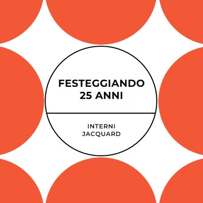 Festeggiando 25 anni orange modern-geometric-&-linear