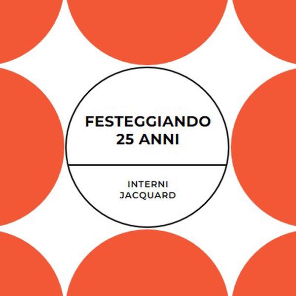 Festeggiando 25 anni orange modern-geometric-&-linear