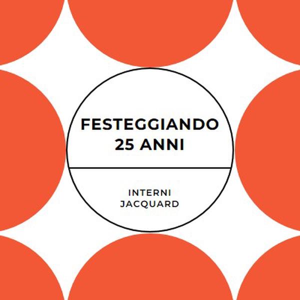 Festeggiando 25 anni orange modern-geometric-&-linear