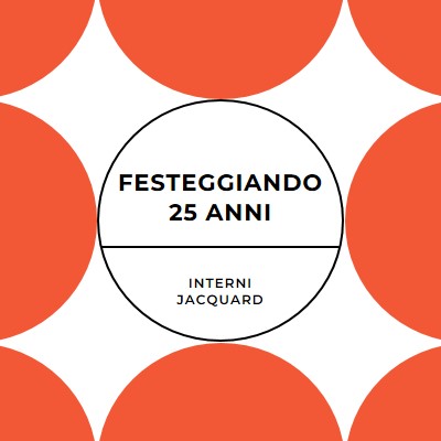 Festeggiando 25 anni orange modern-geometric-&-linear