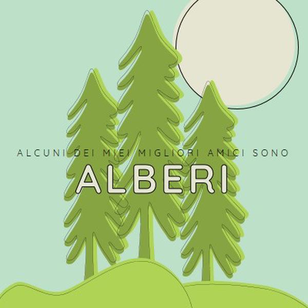 Rifugio nella foresta green whimsical-line