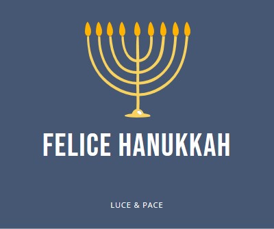 Hanukkah Sameach blue modern-simple