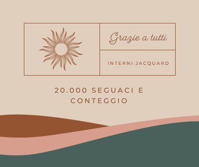 20.000 follower e conteggio pink organic-boho